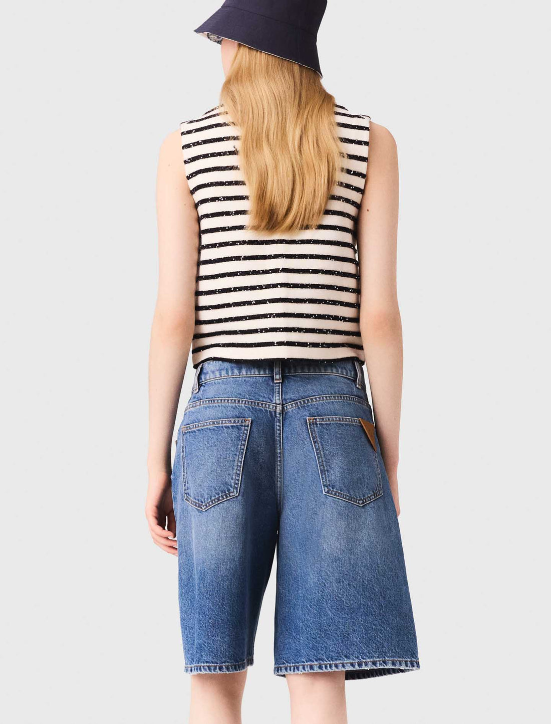 Top de rayas mezcla de lana