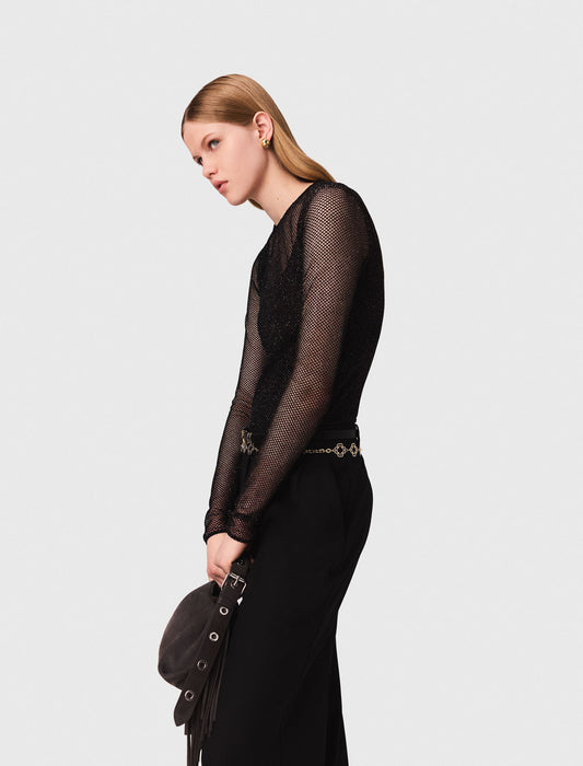 Top de punto con strass