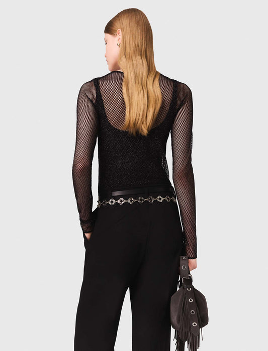 Top de punto con strass