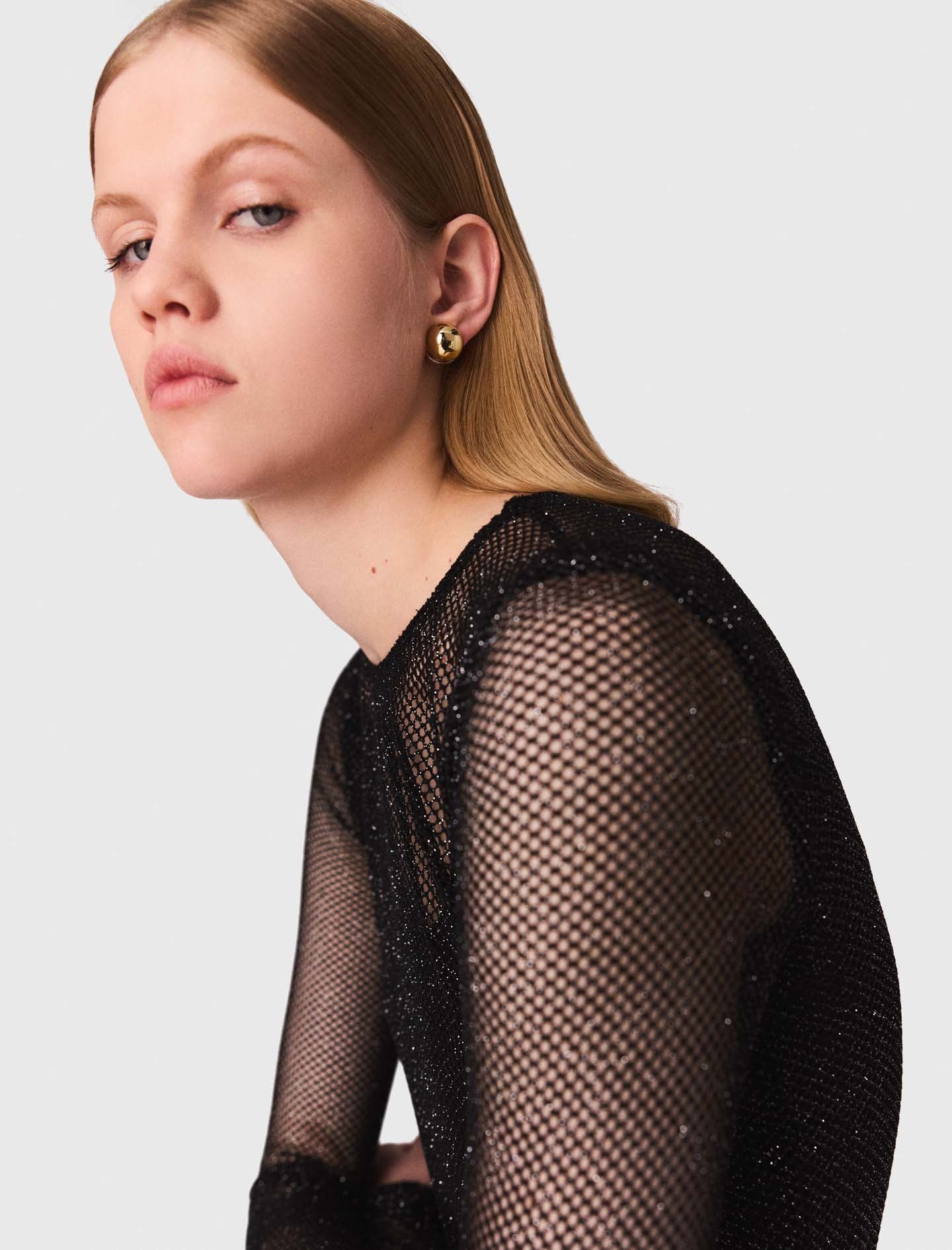 Top de punto con strass