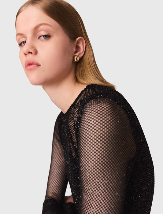 Top de punto con strass