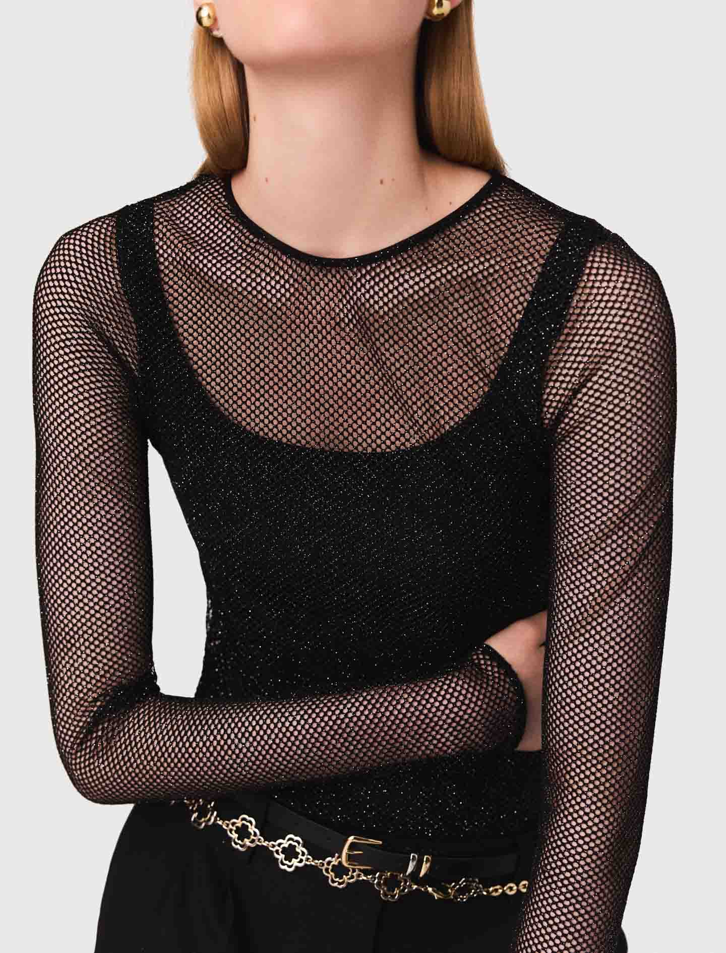 Top de punto con strass