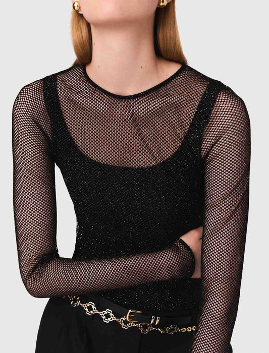 Top de punto con strass