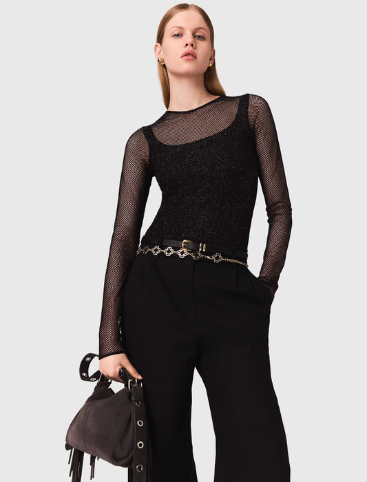 Top de punto con strass