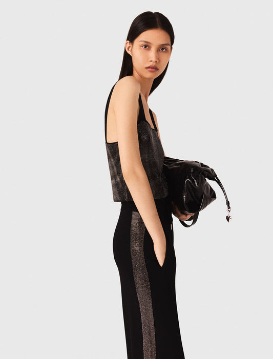 Top de tirantes de punto con strass