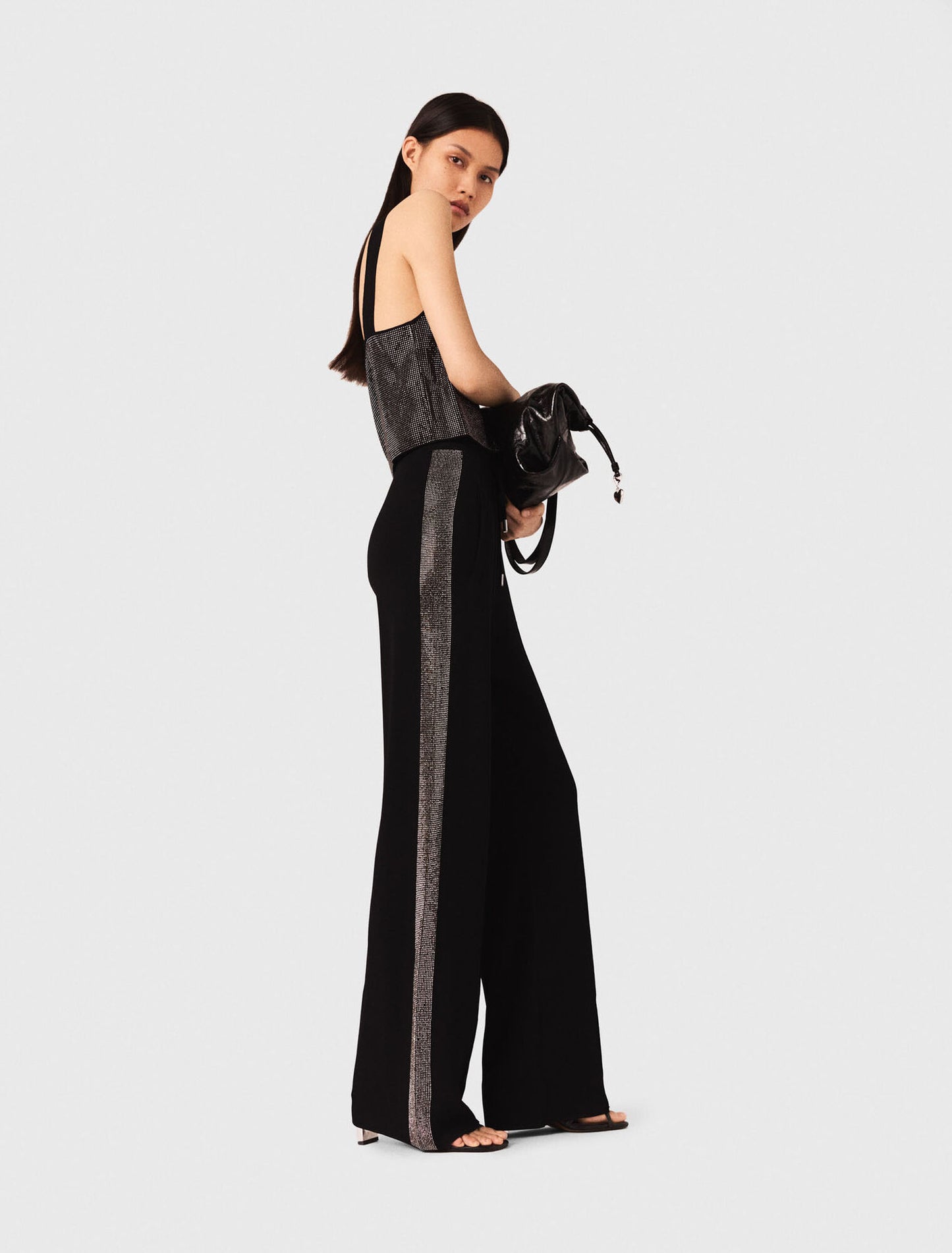 Top de tirantes de punto con strass