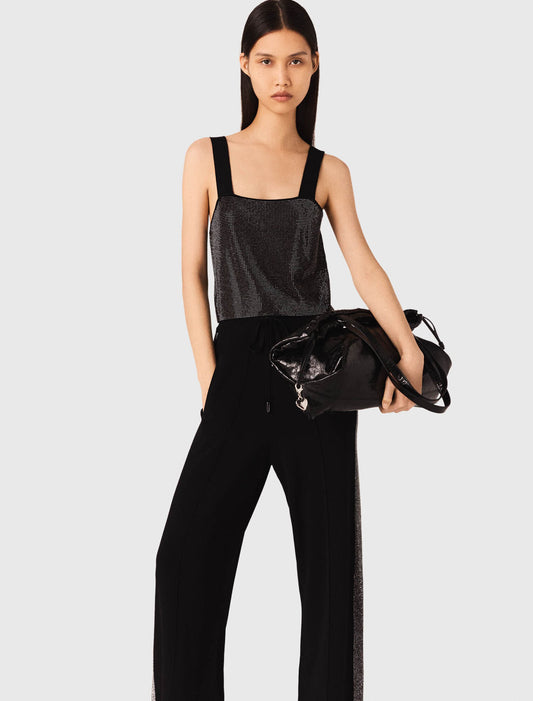 Top de tirantes de punto con strass