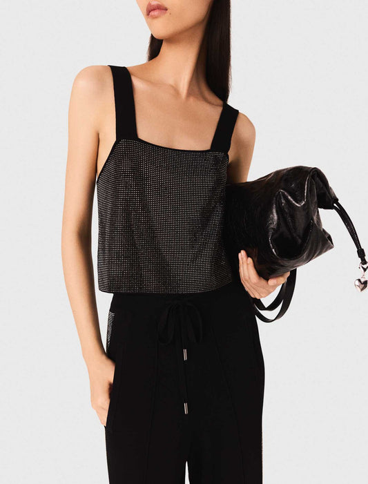 Top de tirantes de punto con strass