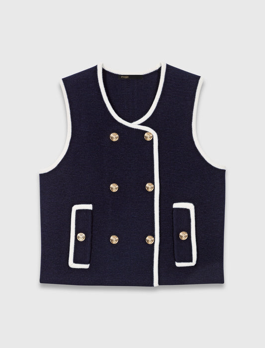 Top de doble botonadura