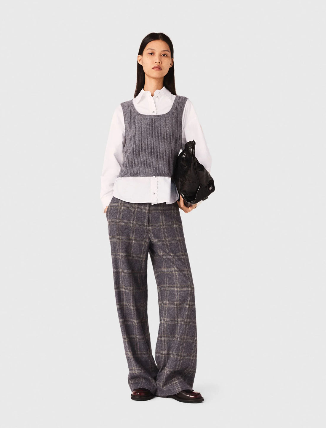 Top de punto y camisa desmontable