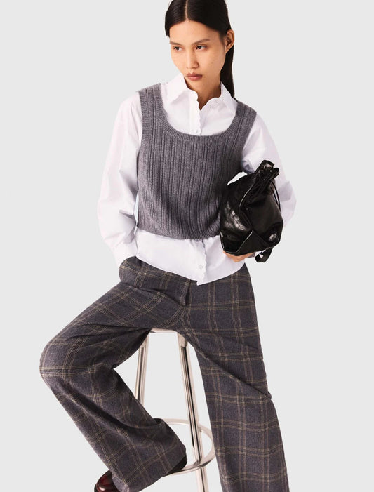 Top de punto y camisa desmontable