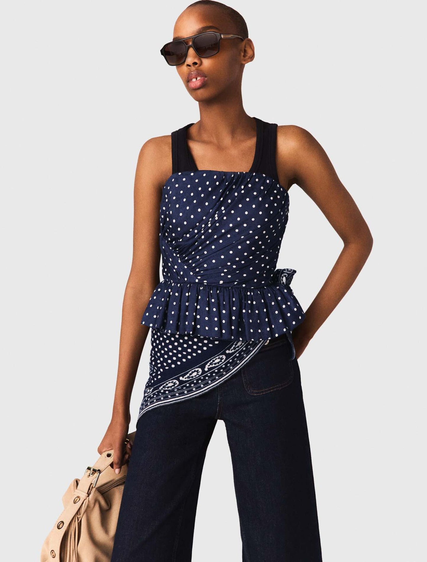 Top bustier estampado