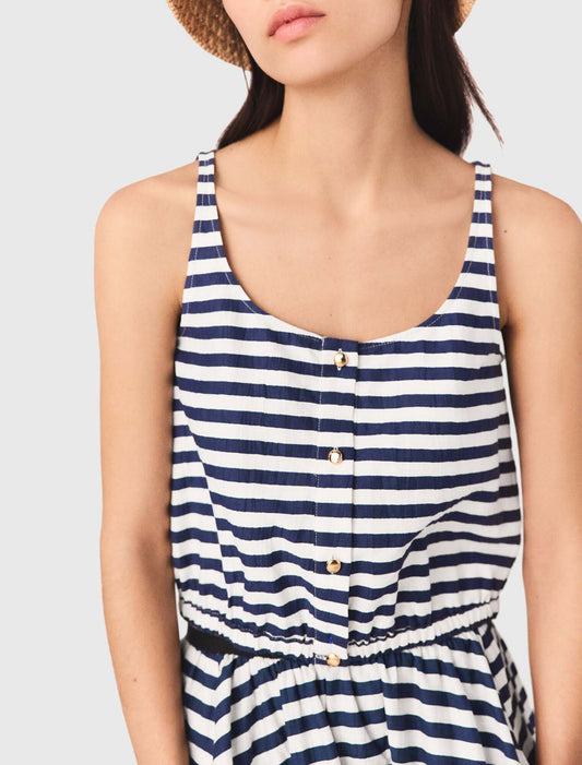 Top de mezcla de lino