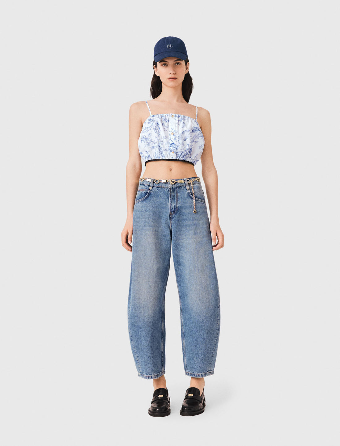 Top de tirantes estampado