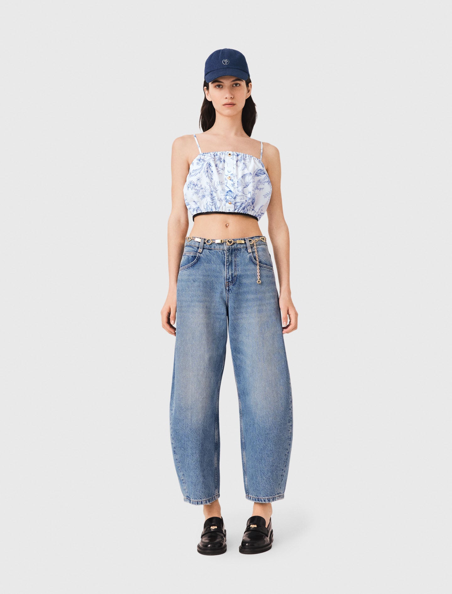 Top de tirantes estampado