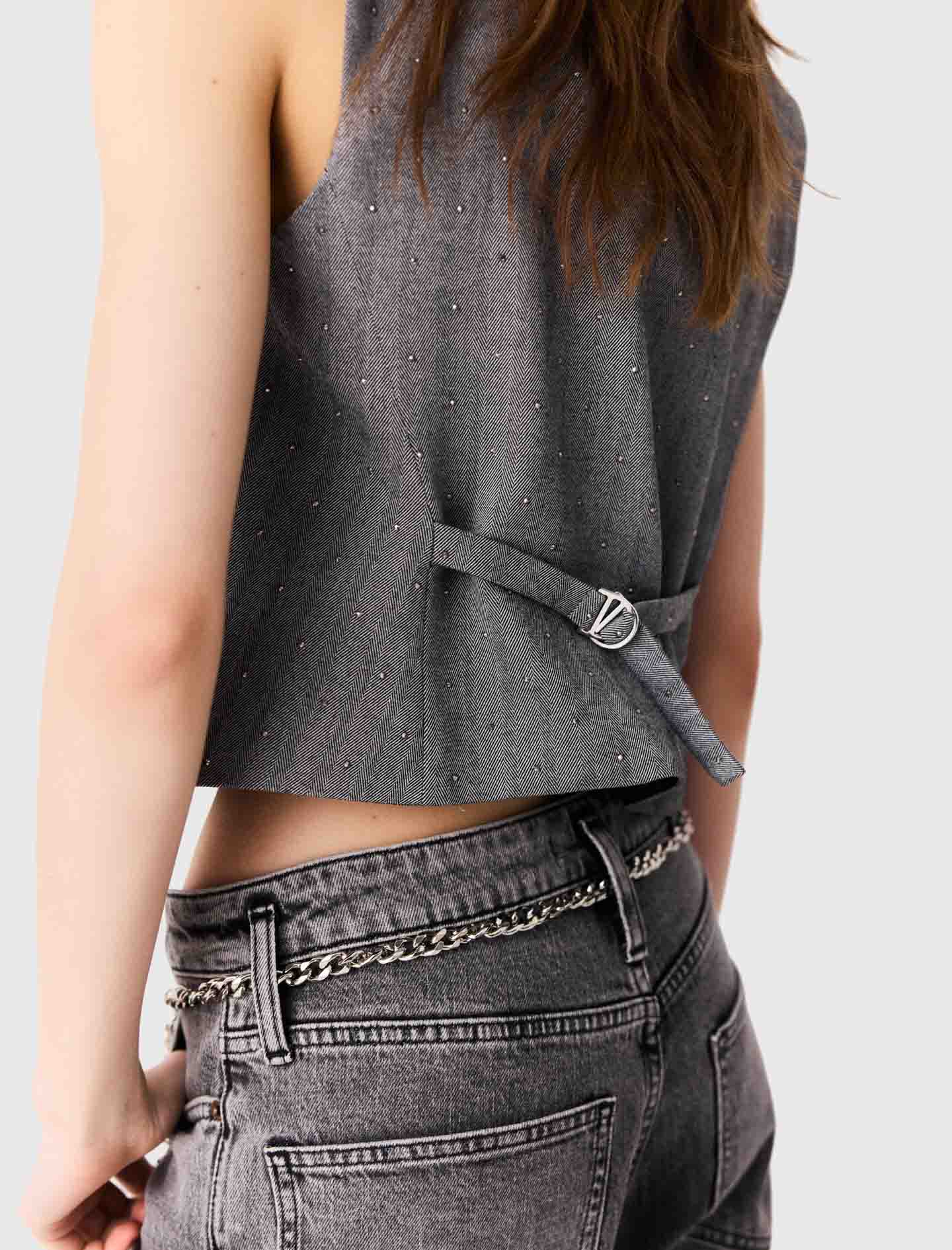 Chaleco sastre con strass