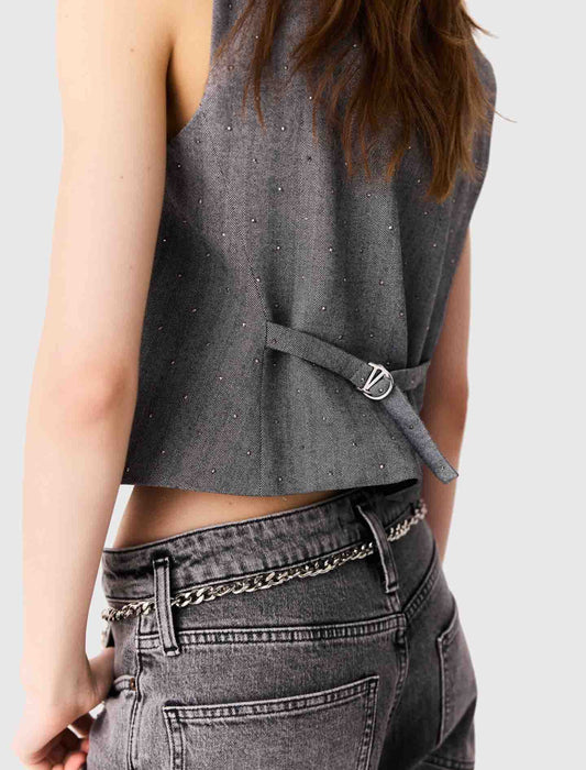 Chaleco sastre con strass