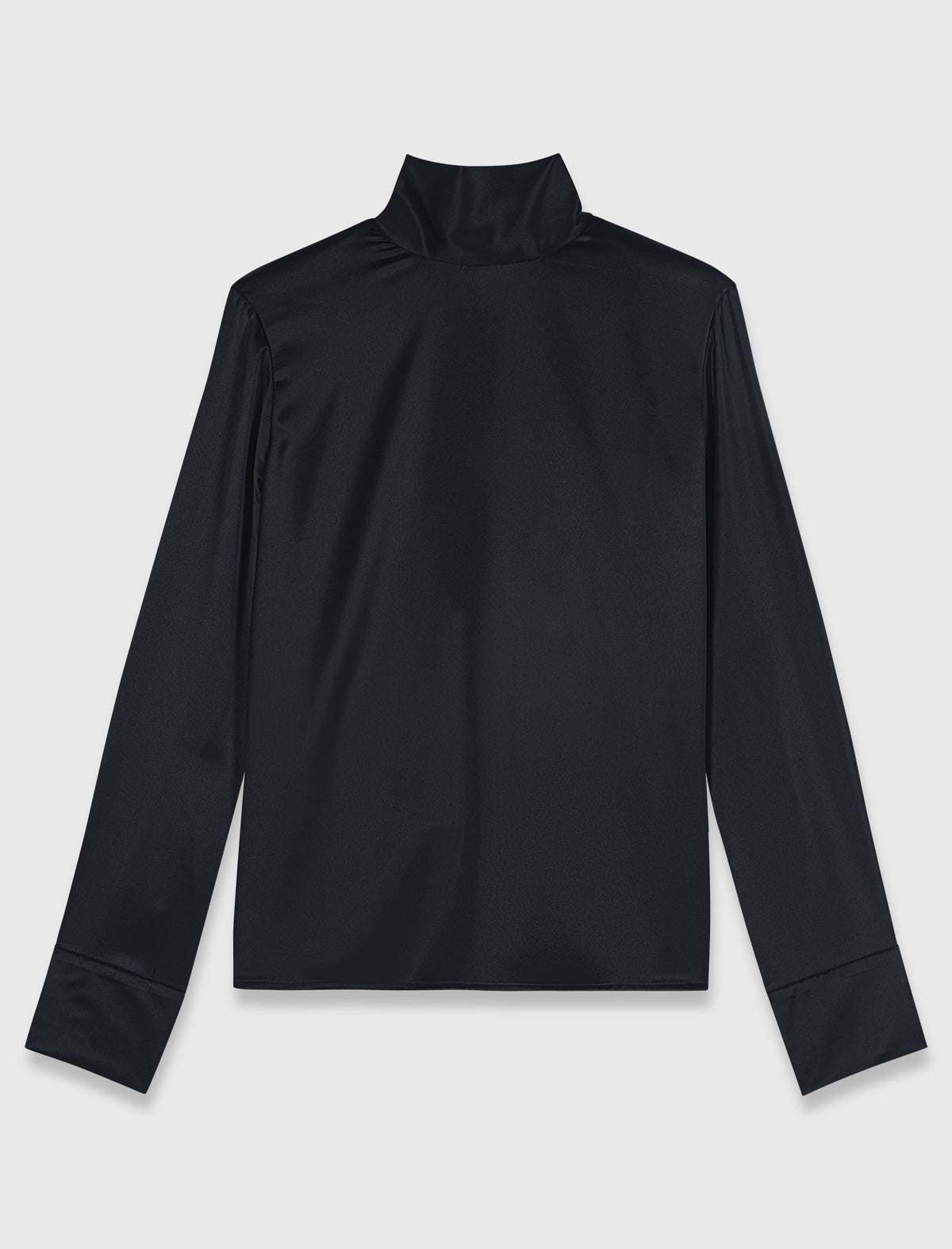 Top de raso con cuello alto