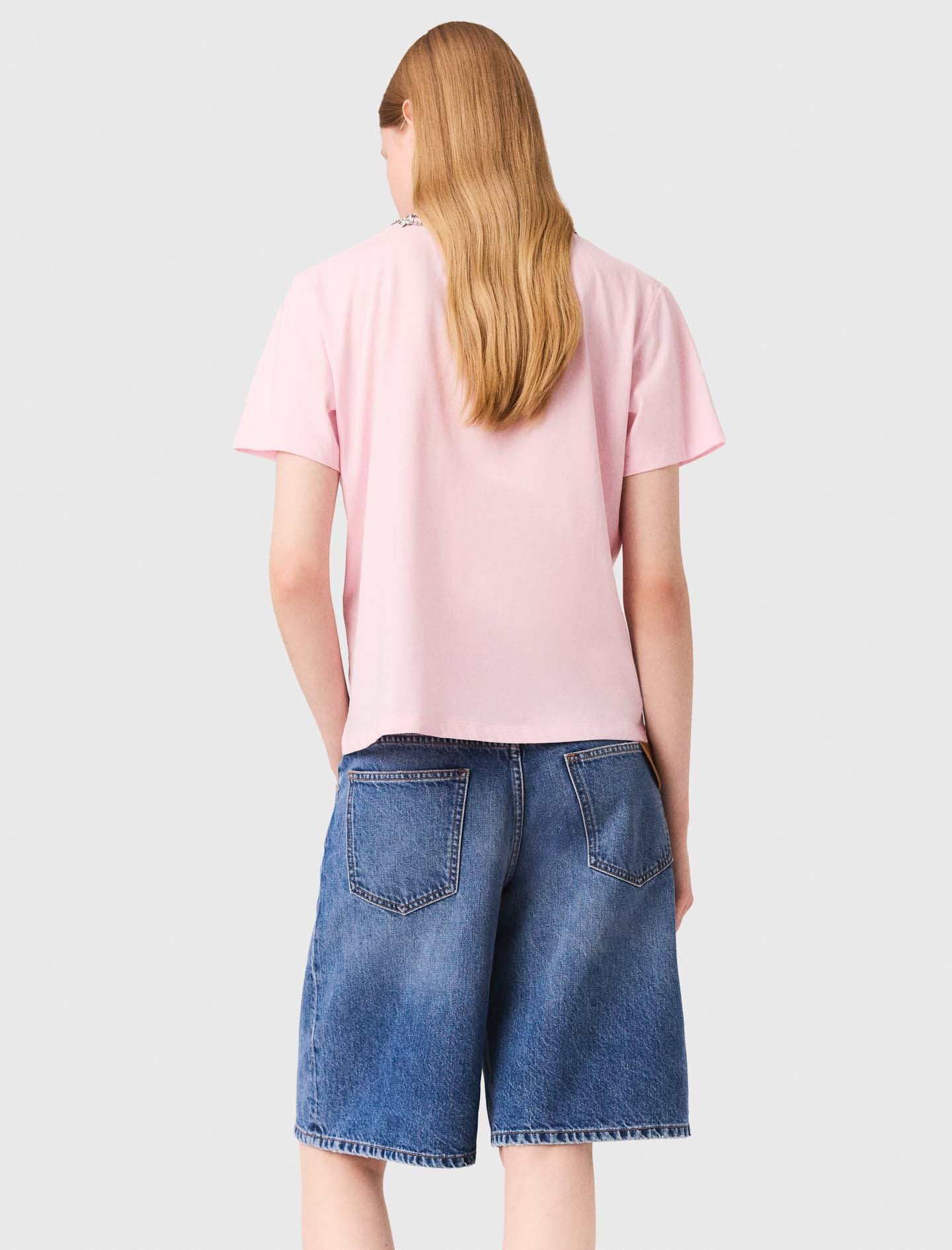 Camiseta manga corta cuello joya