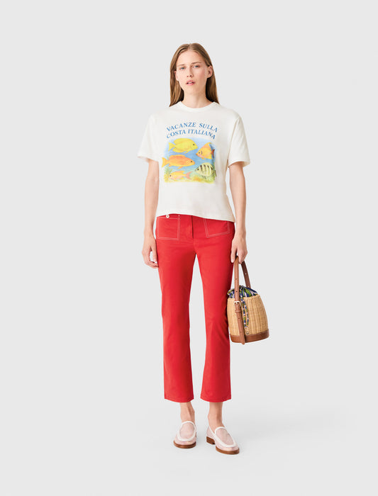 Camiseta con estampado de peces