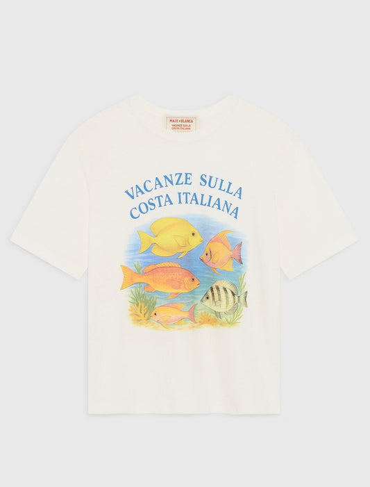 Camiseta con estampado de peces