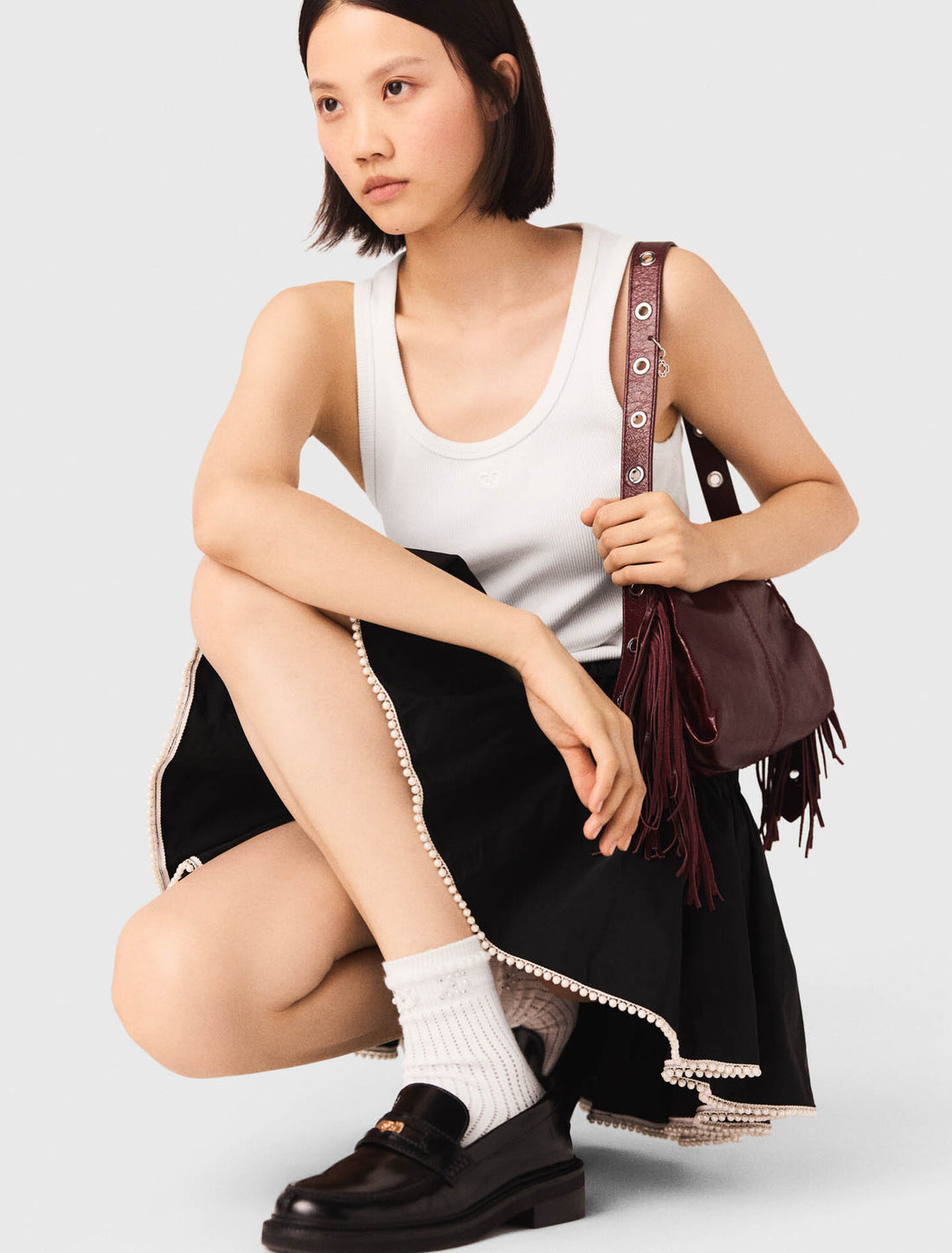 Camiseta de tirantes acanalada