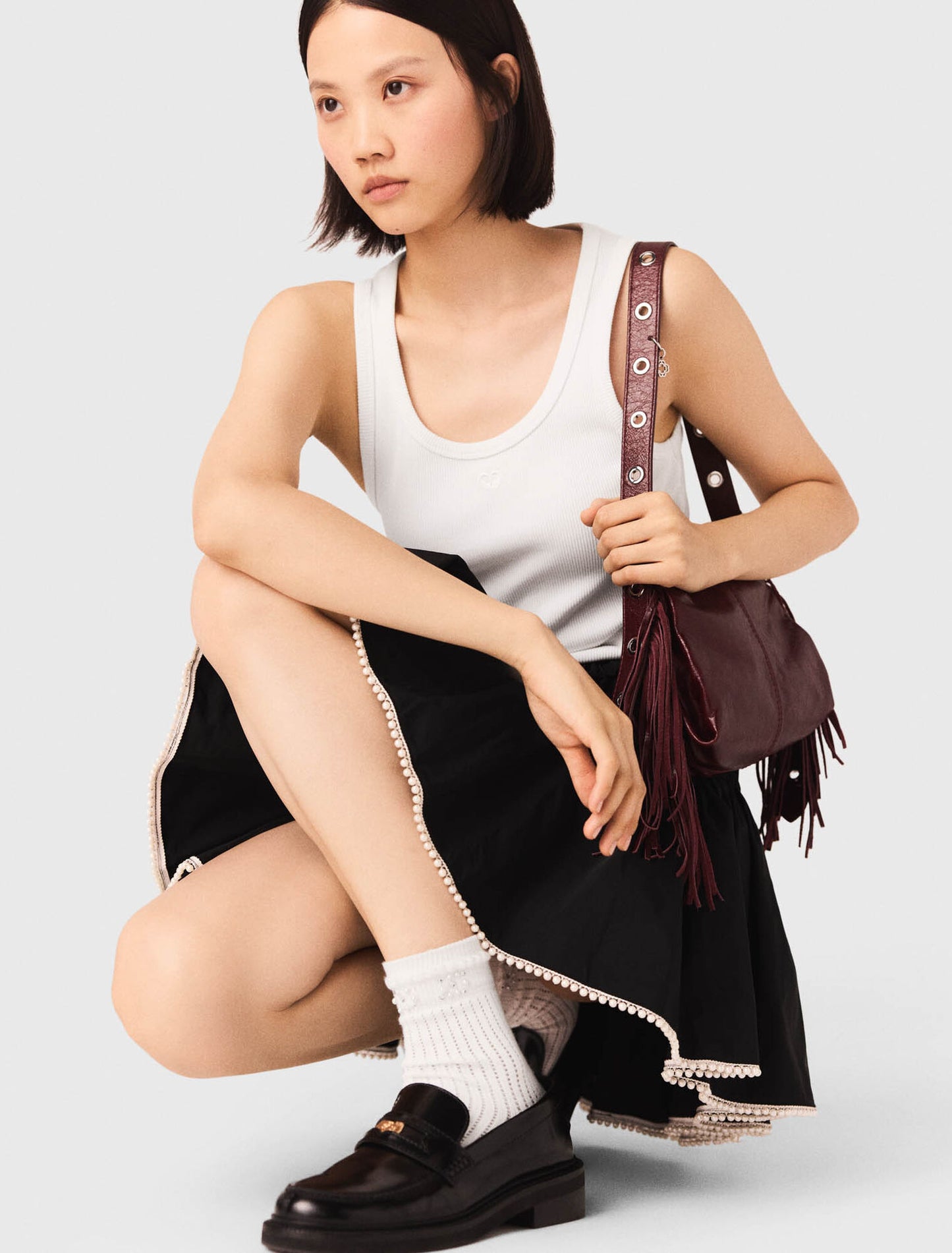 Camiseta de tirantes acanalada