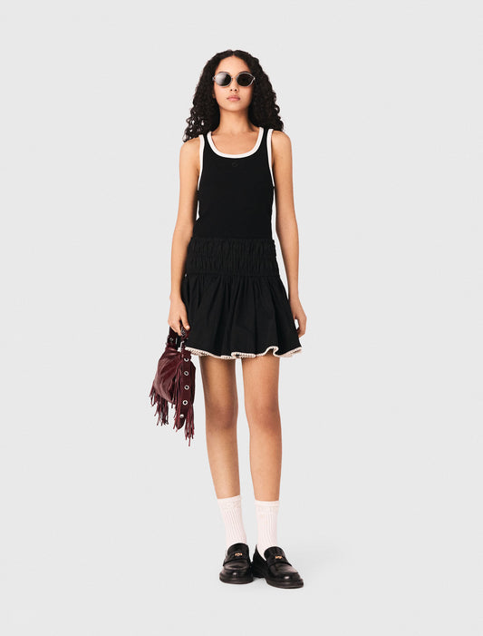 Camiseta de tirantes de canalé