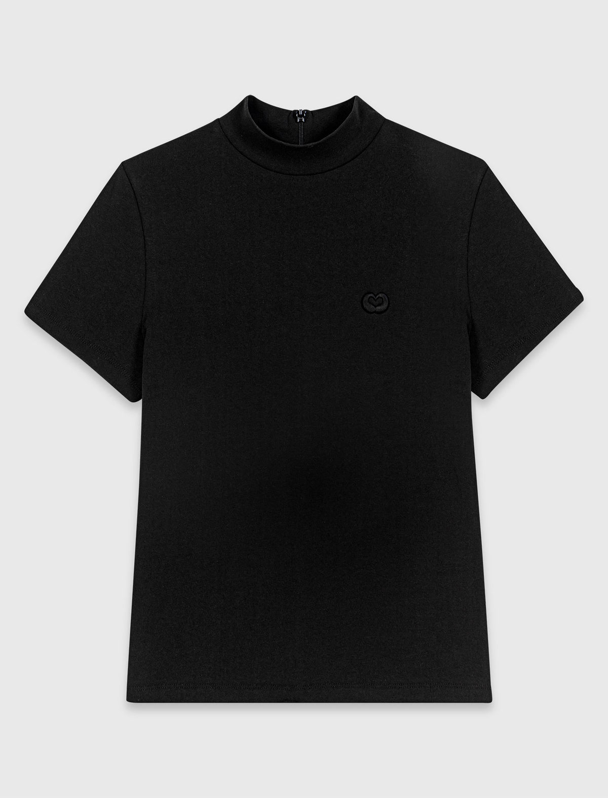 Camiseta con cremallera trasera