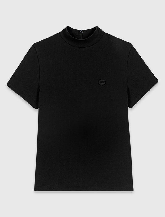 Camiseta con cremallera trasera