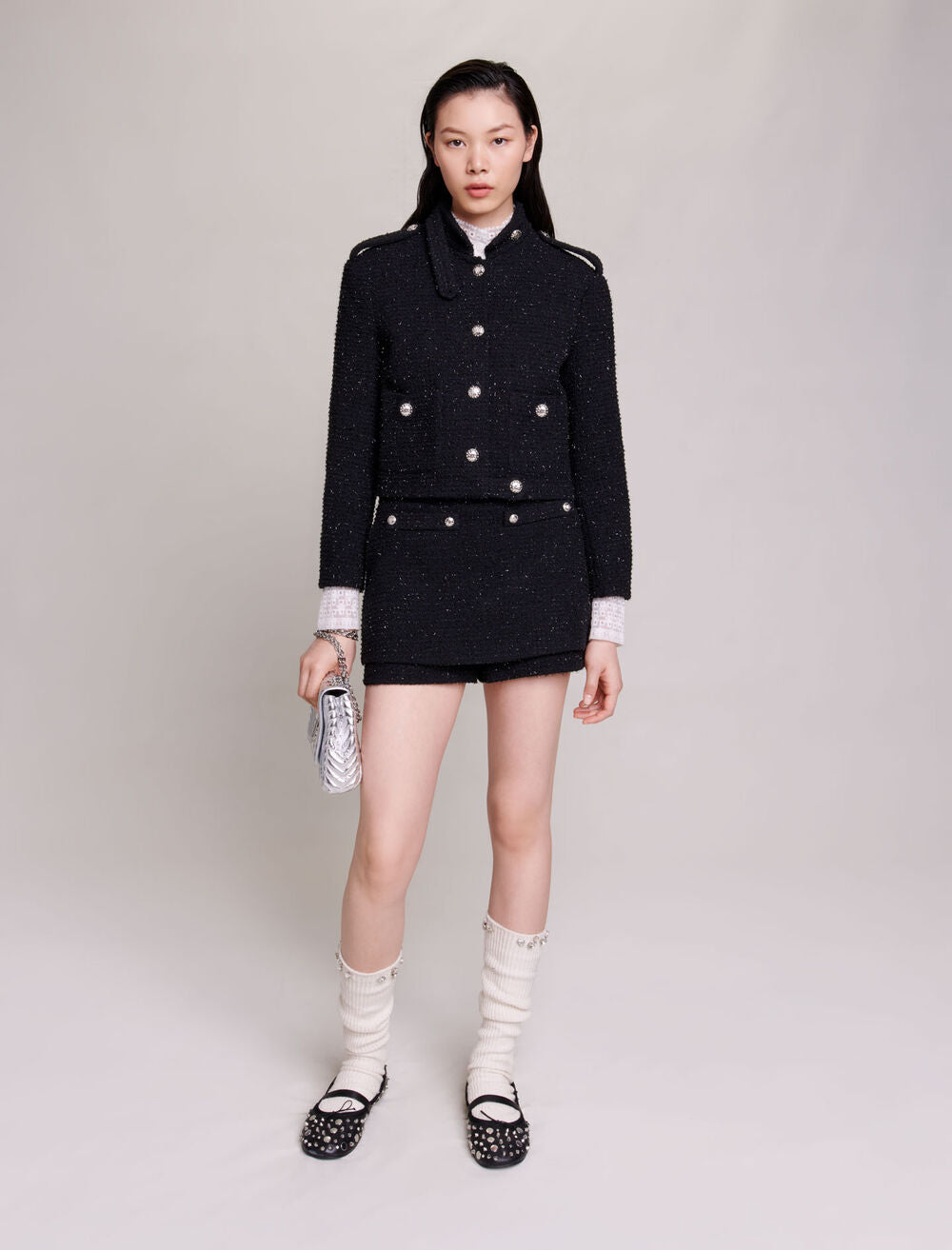 Chaqueta corta de tweed