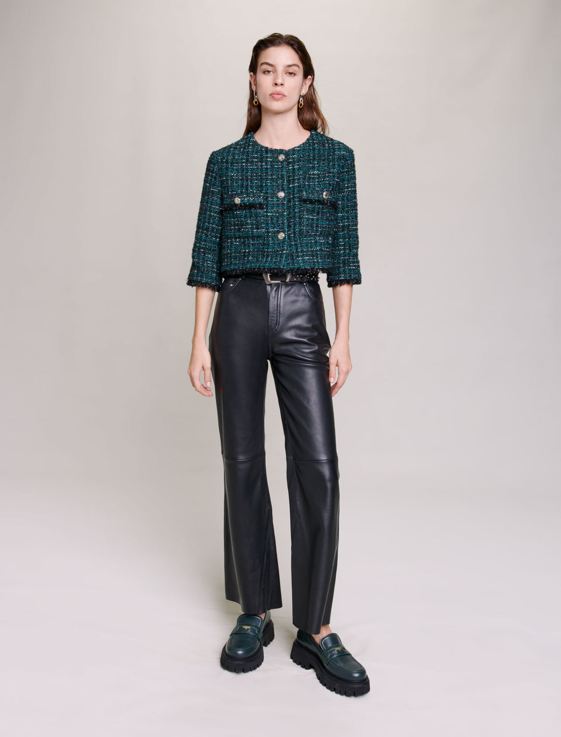 Chaqueta corta de tweed