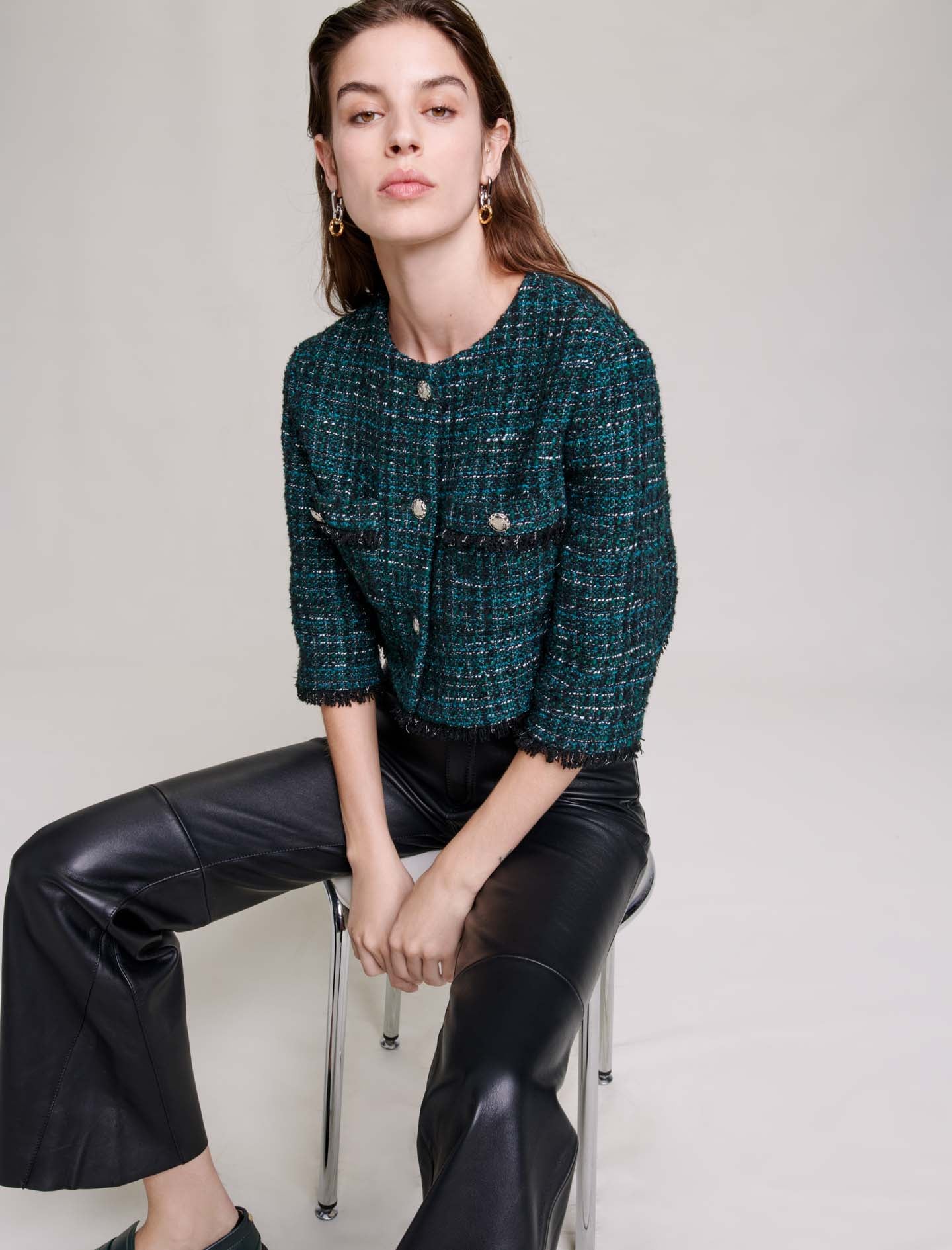Chaqueta corta de tweed