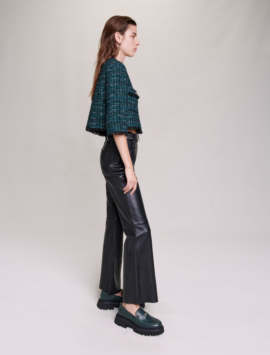 Chaqueta corta de tweed