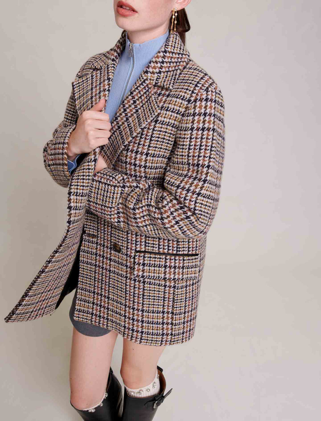 Chaqueta corta a cuadros