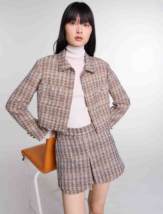 Chaqueta corta de tweed