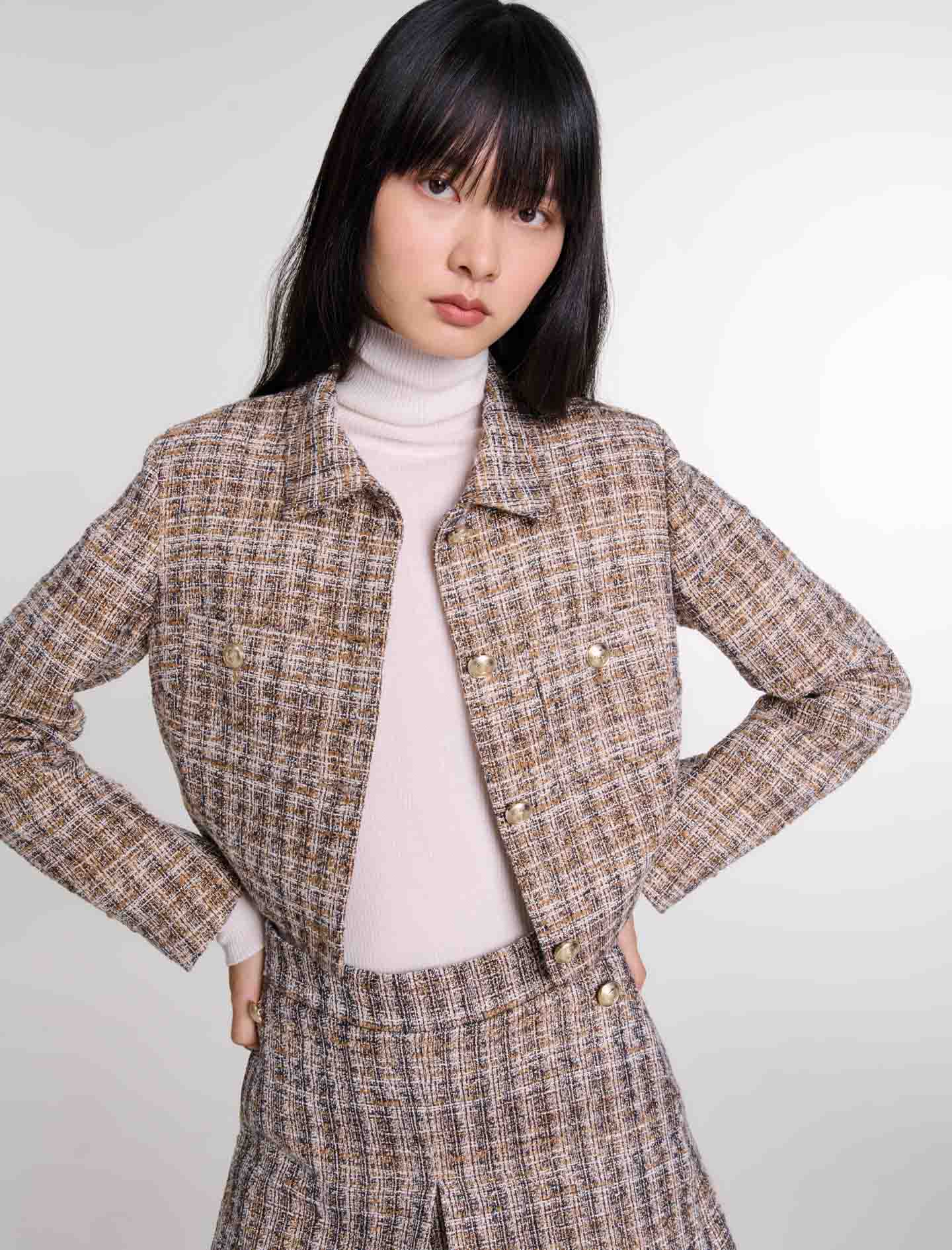 Chaqueta corta de tweed