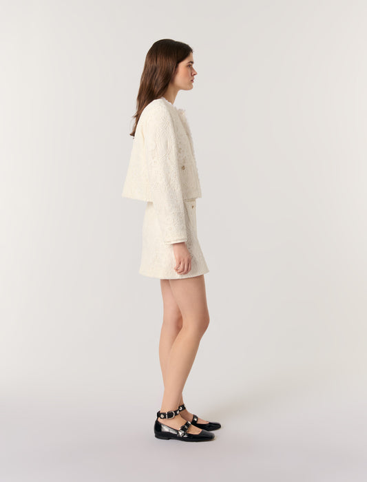 Chaqueta corta de encaje