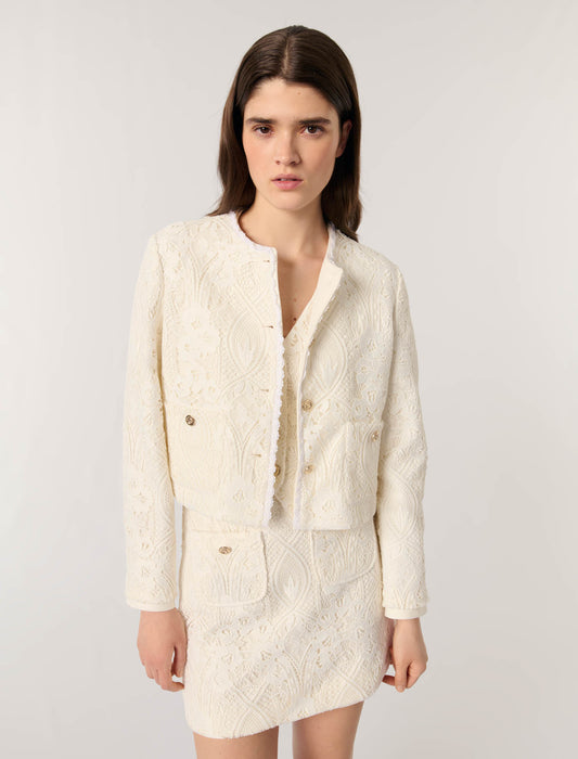 Chaqueta corta de encaje