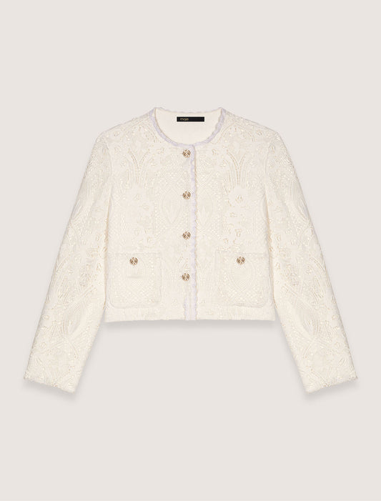 Chaqueta corta de encaje