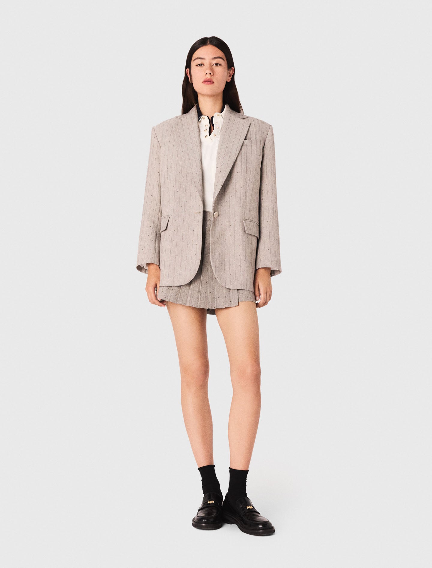 Chaqueta de traje con strass