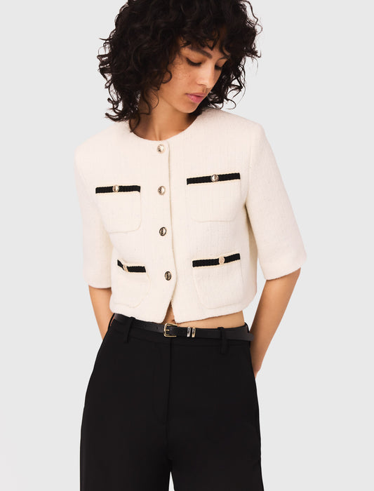 Chaqueta corta de tweed
