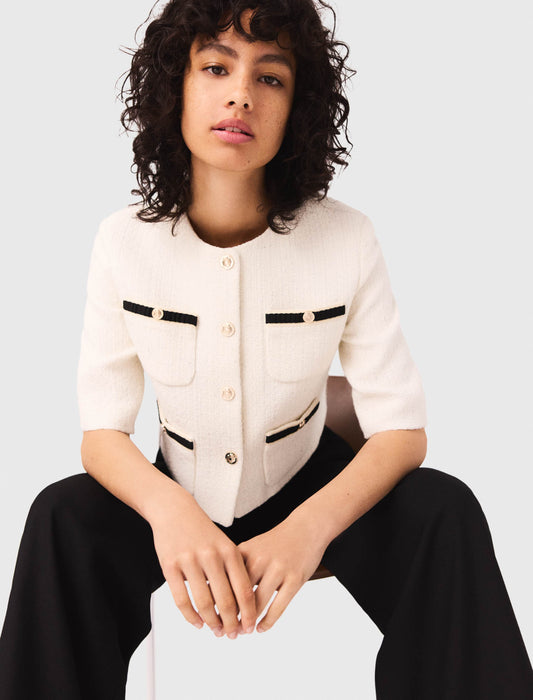 Chaqueta corta de tweed