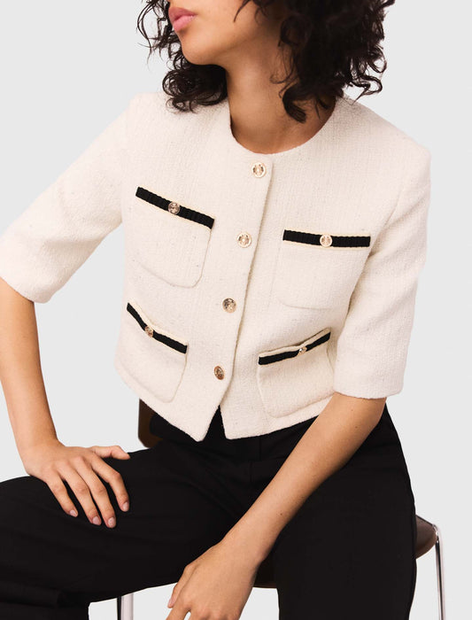 Chaqueta corta de tweed