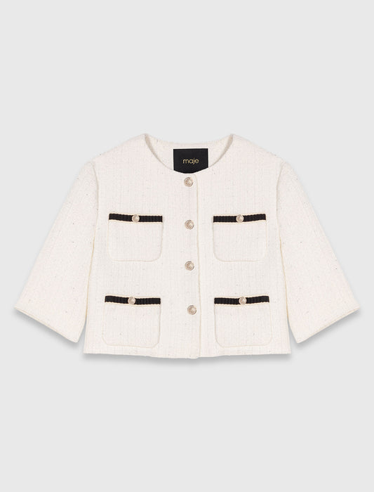 Chaqueta corta de tweed