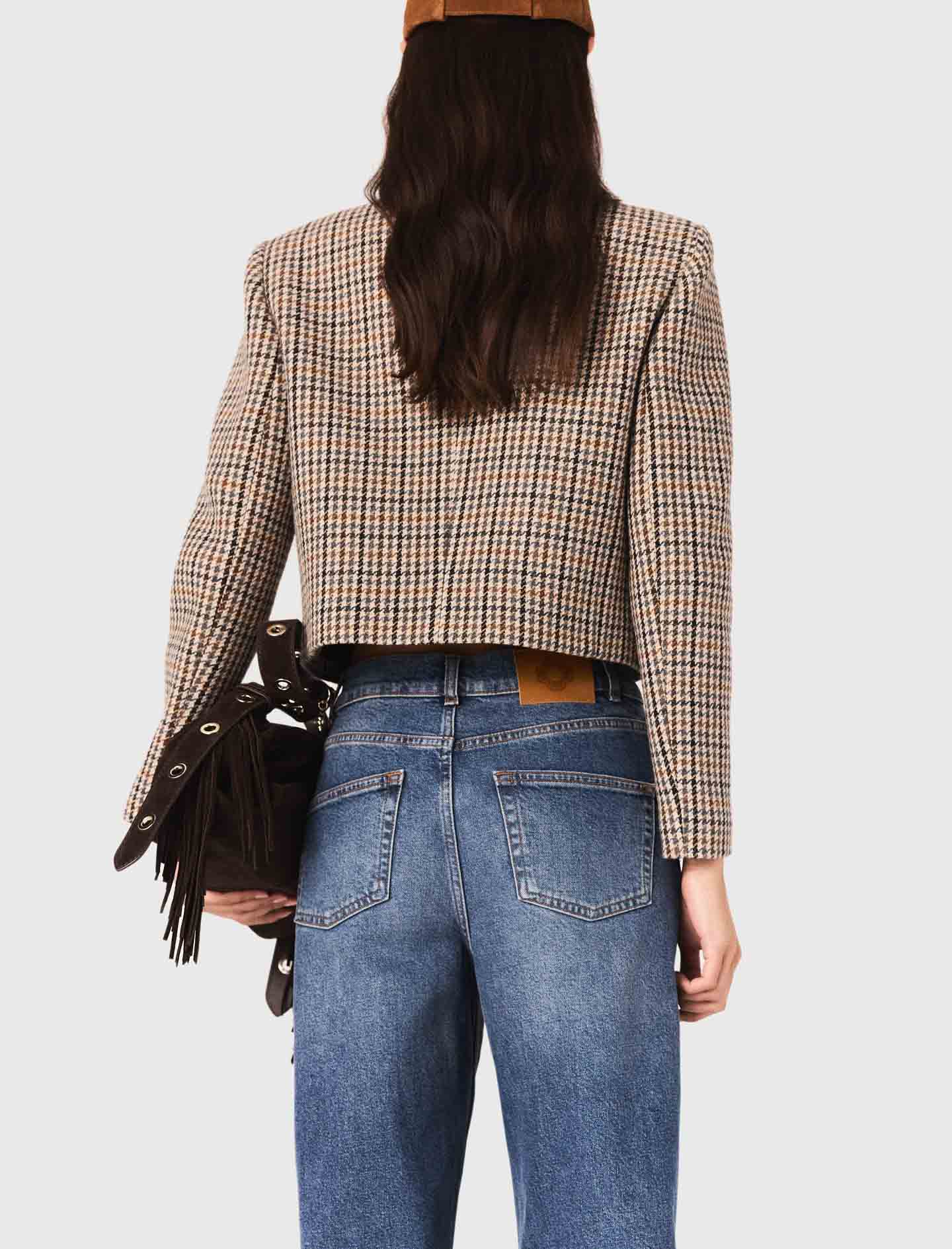 Chaqueta corta a cuadros