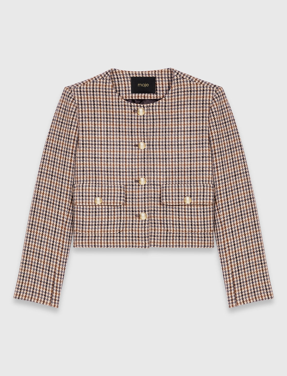 Chaqueta corta a cuadros