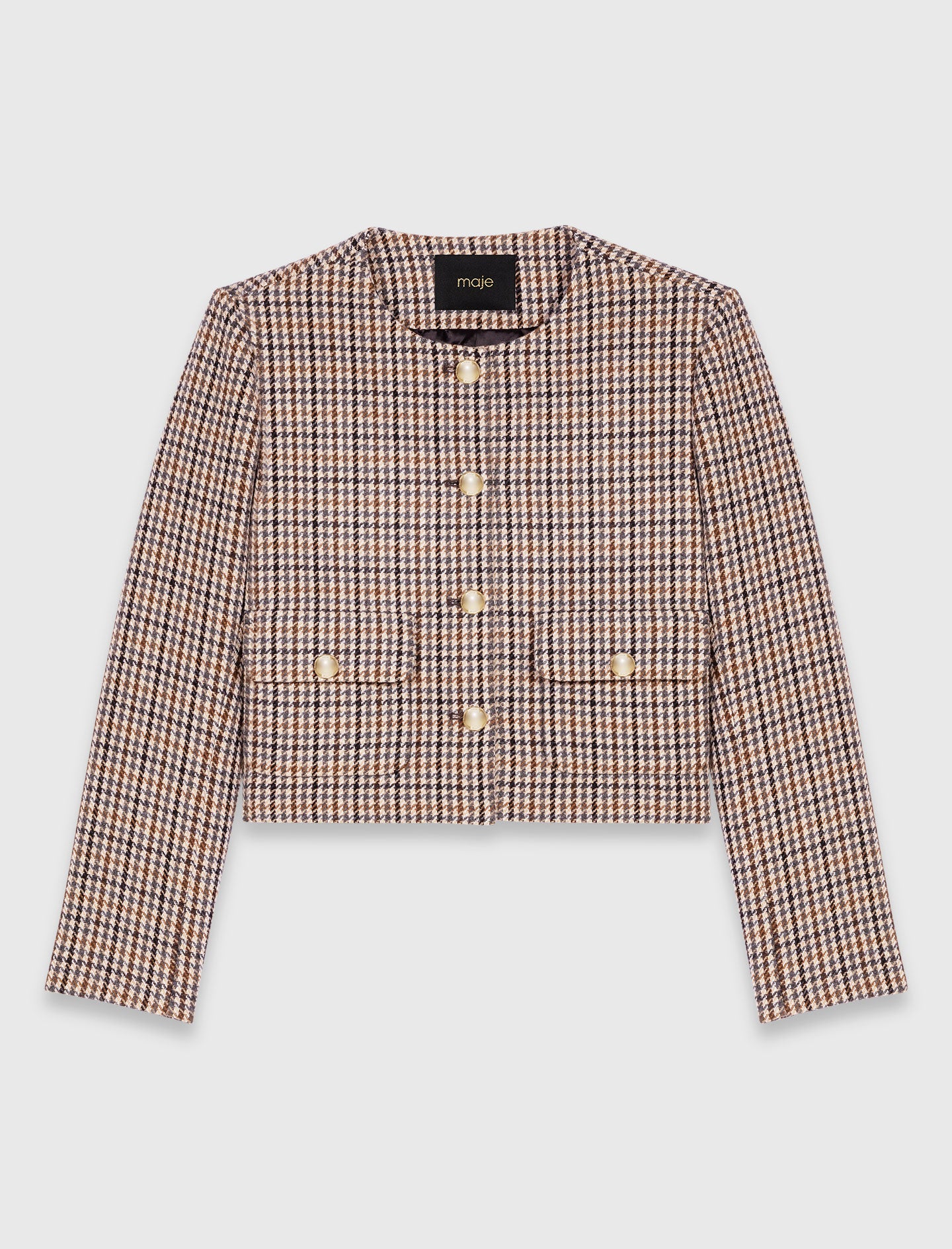 Chaqueta corta a cuadros