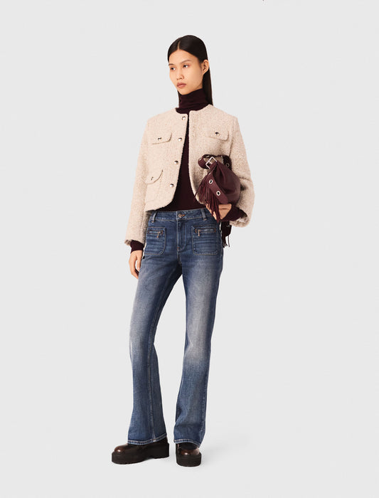 Chaqueta corta de tweed bouclé