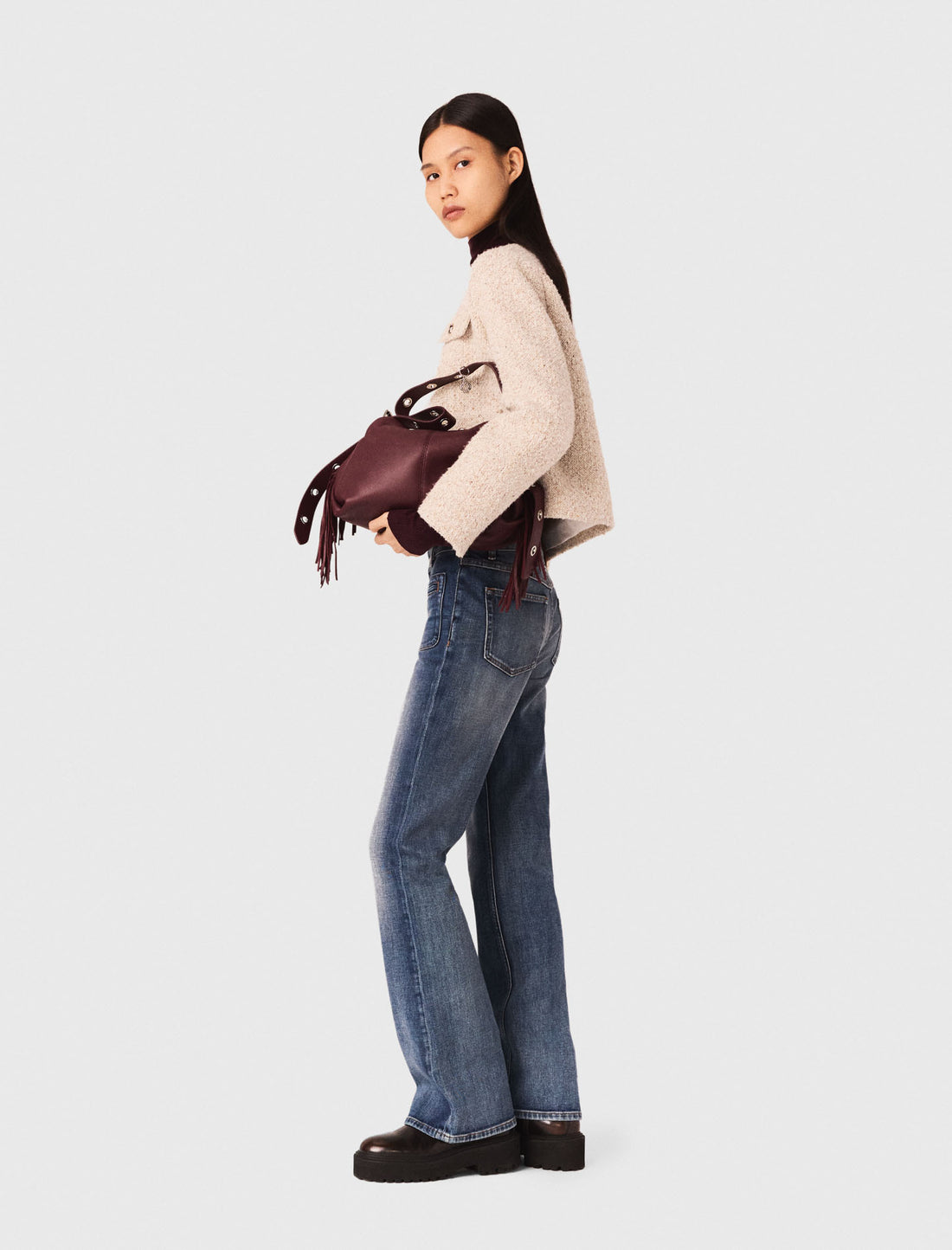 Chaqueta corta de tweed bouclé